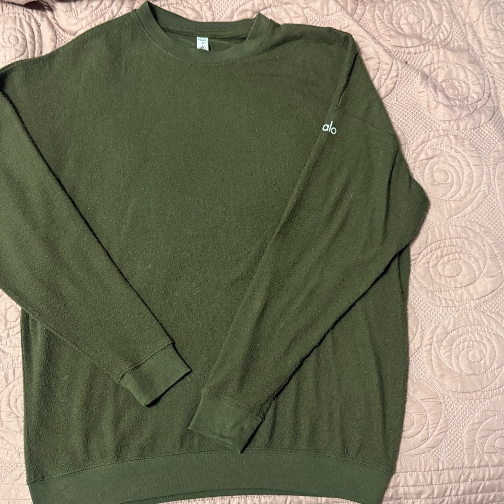 ALO Yoga Olive Crewneck Sweater